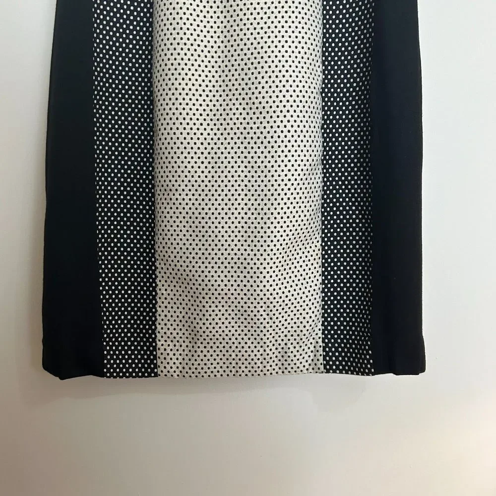 Yoana Baraschi Anthropologie Black and White Polka Dot Sleeveless Sheath Dress